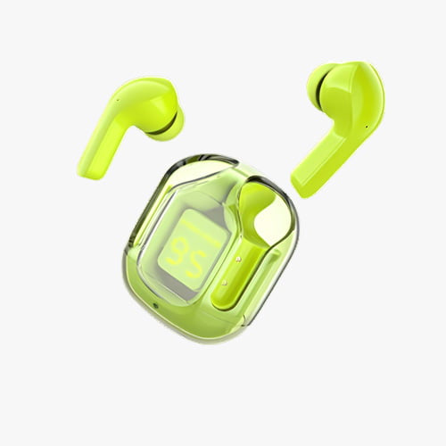 Air 31 Crystal Wireless Earbuds β Bluetooth 5.3 with Transparent Charging Case