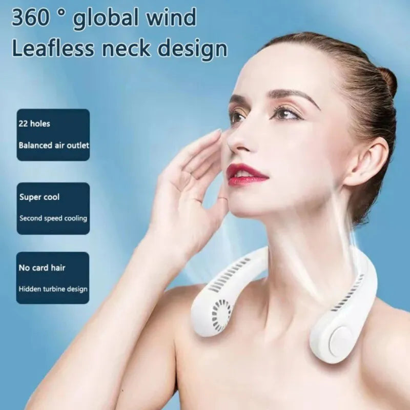 Portable Bladeless Neck Fan | 3-Speed Cooling