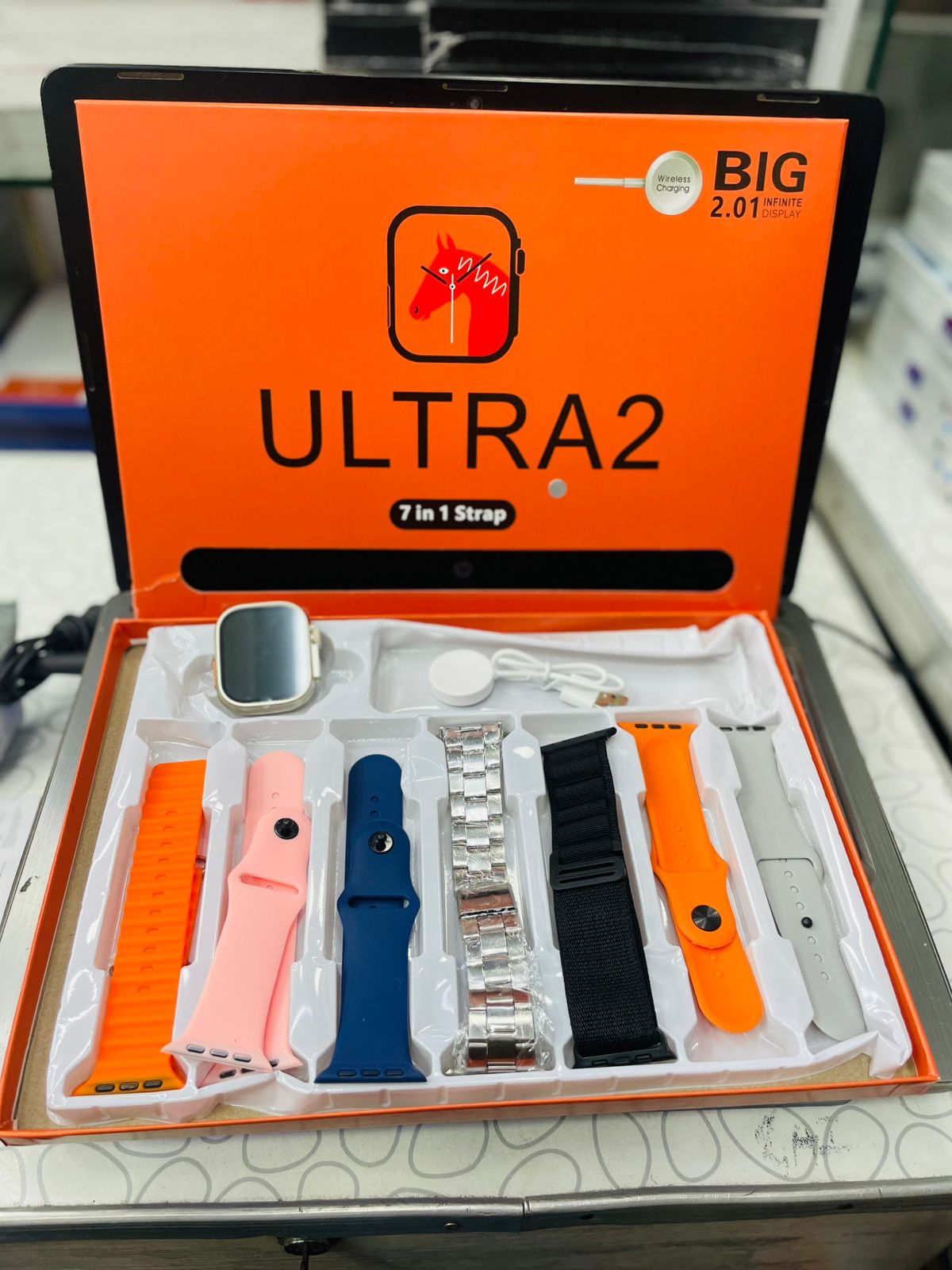 Ultra 2 Smart Watch | 7-in-1 Strap Set & Wireless Charging