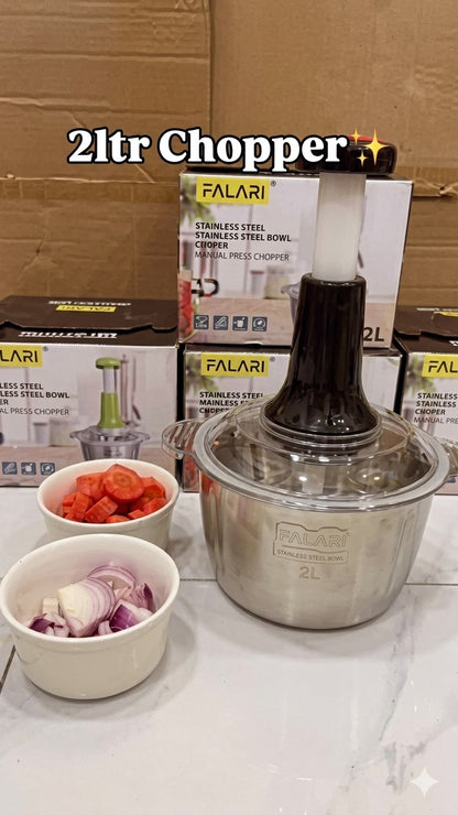 2L Manual Food Processor | Multi-Purpose Chopper